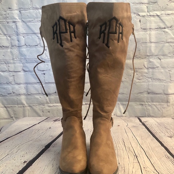 monogram riding boots